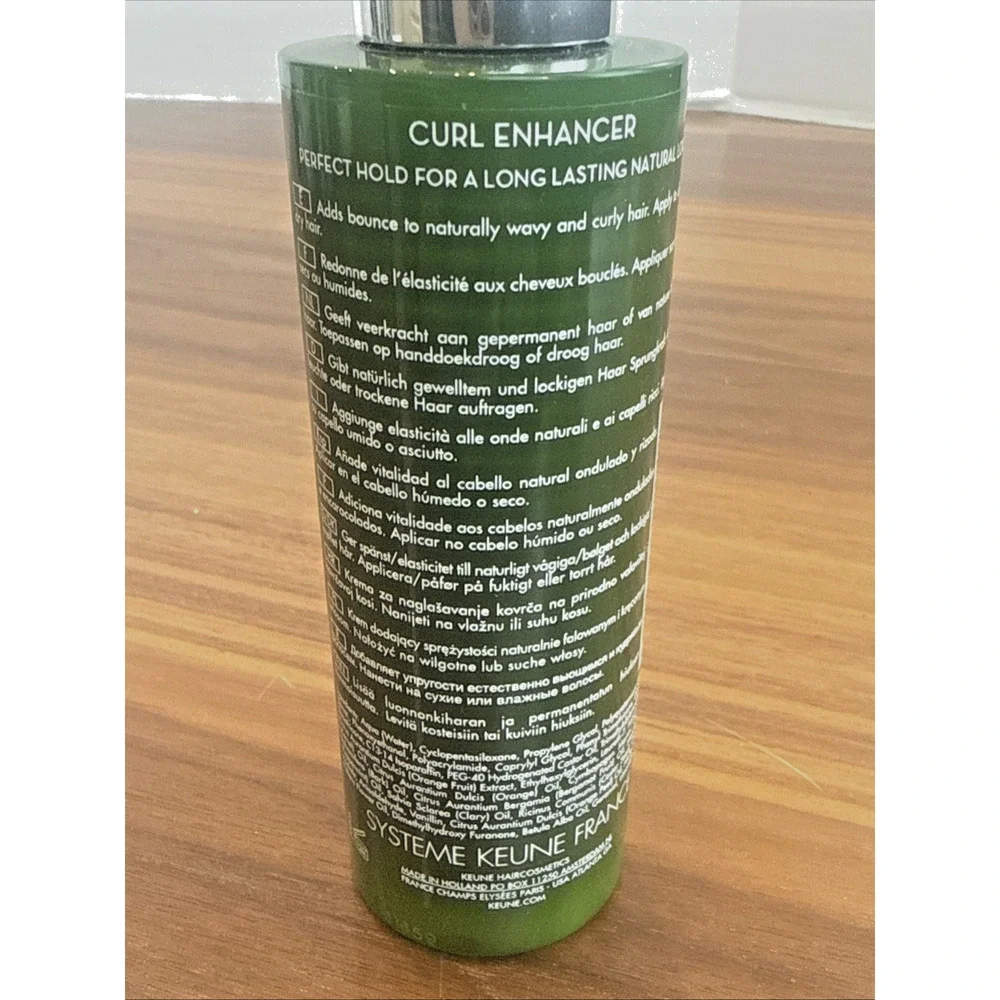 Keune So Pure Curl Enhancer 5.1 oz Palmarosa Orange Argan Oil Bottle Wear New